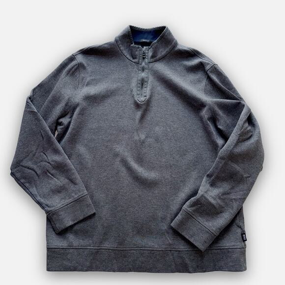 Hugo Boss Half Zip Pullover Men’s XL Gray Regular Fit Long Sleeve - Picture 4 of 14